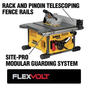 DEWALT FLEXVOLT 60-Volt MAX Cordless Brushless 8-1/4 in. Table Saw Kit with (1) FLEXVOLT 6.0Ah Battery