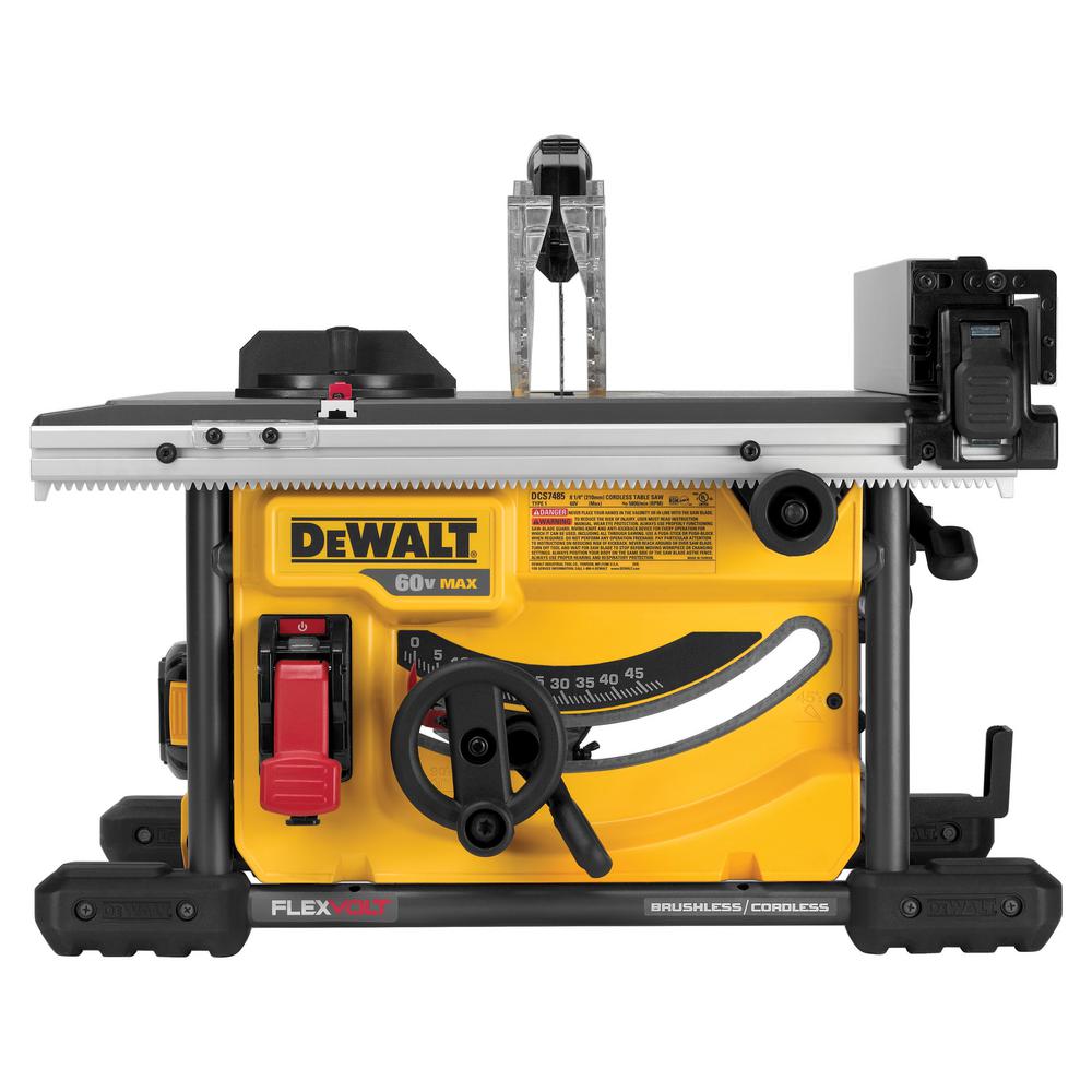 DEWALT FLEXVOLT 60-Volt MAX Cordless Brushless 8-1/4 in. Table Saw Kit with (2) FLEXVOLT 6.0Ah Batteries