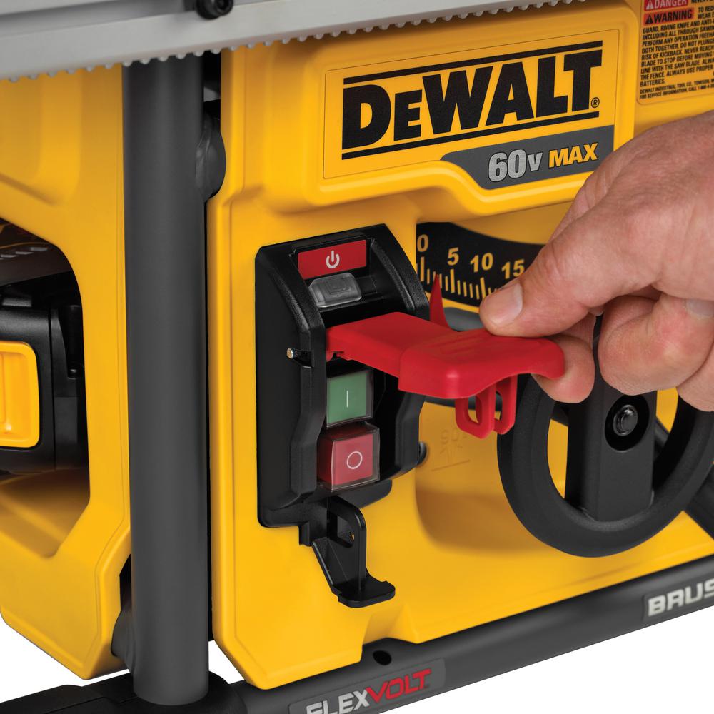 DEWALT FLEXVOLT 60-Volt MAX Cordless Brushless 8-1/4 in. Table Saw Kit with (2) FLEXVOLT 6.0Ah Batteries