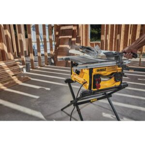 DEWALT 15 Amp Corded 8-1/4 in. Compact Jobsite Tablesaw with Bonus Compact Table Saw Stand