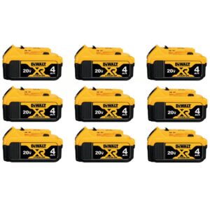 DEWALT 20-Volt MAX XR Premium Lithium-Ion 4.0Ah Battery Pack (9-Pack)