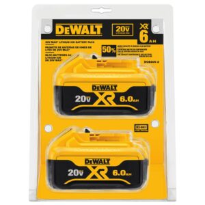 DEWALT 20-Volt MAX XR Premium Lithium-Ion 6.0Ah Battery Pack (2-Pack)