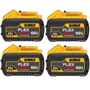 DEWALT FLEXVOLT 20-Volt/60-Volt MAX Lithium-Ion 12.0Ah Battery (4-Pack)