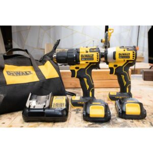 DEWALT ATOMIC 20-Volt MAX Cordless Brushless Compact Drill/Impact Combo Kit (2-Tool) with (2) 1.3Ah Batteries, Charger & Bag