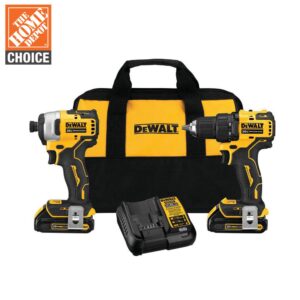 DEWALT ATOMIC 20-Volt MAX Cordless Brushless Compact Drill/Impact Combo Kit (2-Tool) with (2) 1.3Ah Batteries, Charger & Bag