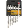 DEWALT SAE Ratcheting Flex Head Combination Wrench Set (7-Piece)