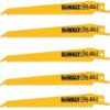 DEWALT 6 in. 6 Teeth per in. Taper Back Bi-Metal Reciprocating Saw Blade (5-Pack)