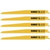 DEWALT 9 in. 6 Teeth per in. Taper Back Bi-Metal Reciprocating Saw Blade (5-Pack)