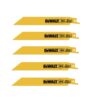 DEWALT 6 in. 18 Teeth per in. Straight Back Bi-Metal Reciprocating Saw Blade (5-Pack)