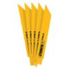 DEWALT 6 in. 24 Teeth per in. Straight Back Bi-Metal Reciprocating Saw Blade (5-Pack)