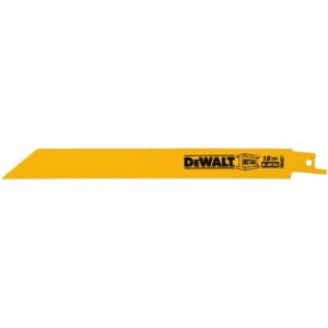 DEWALT 8 in. 18 Teeth per in. Demolition Reciprocating Saw Blade (5-Pack)