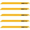 DEWALT 12 in. 14 Teeth per in. Straight Back Bi-Metal Reciprocating Saw Blade (5-Pack)