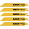 DEWALT 6 in. 10/14 Teeth per in. Straight Back Bi Metal Reciprocating Saw Blade (5-Pack)