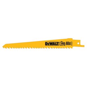DEWALT 6 in. 5/8 Teeth per in. Taper Back Bi-Metal Reciprocating Saw Blade (5-Pack)