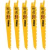 DEWALT FLEXVOLT 6 in. 6 Teeth per in. Bi-Metal Reciprocating Saw Blade Set (5-Pack)