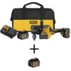DEWALT FLEXVOLT 60-Volt MAX Cordless Brushless 1/2 in. Stud & Joist Drill with E-Clutch & (3) FLEXVOLT 6.0Ah Batteries