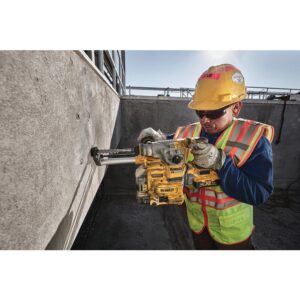 DEWALT 20-Volt MAX XR Brushless 1-1/8 in. SDS Plus L-Shape Rotary Hammer w/ Dust Extractor & (2) 20-Volt 6.0Ah Batteries