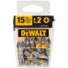 DEWALT MAX IMPACT 1 in. #2 Philips Bit (15-Piece) with Small Bulk Storage Case