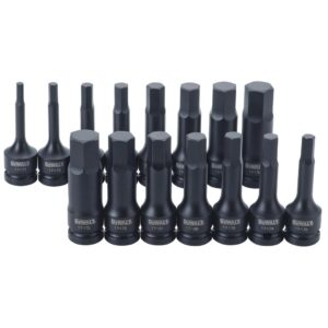 DEWALT 1/2 in. Drive Combination Impact Hex Socket Set (15-Piece)