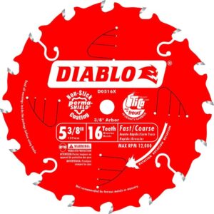 DIABLO 5-3/8 in. x 16-Tooth 10mm Arbor Fast/Coarse Trim Saw Blade