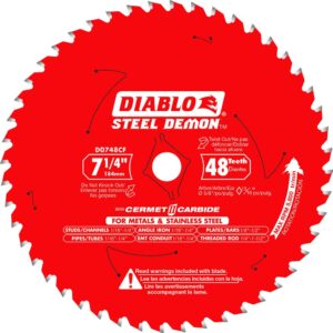 DIABLO 7-1/4 in. x 48-TPI Cermet Steel Demon Ferrous Metal Cutting Saw Blade