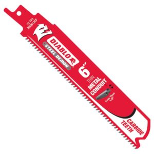 DIABLO 6 in. 12 TPI Steel Demon Carbide Thin Metal Conduit Cutting Reciprocating Saw Blade