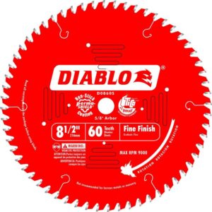 DIABLO 8-1/2 in. x 60-Teeth Fine Finish Saw Blade
