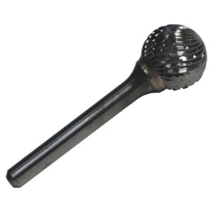 Drill America 7/16 in. x 3/8 in. Ball End Solid Carbide Burr Rotary File Bit with 1/4 in. Shank
