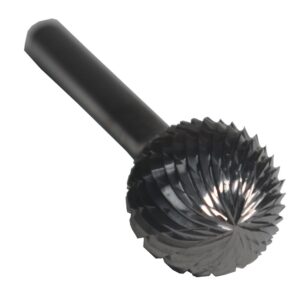 Drill America 7/16 in. x 3/8 in. Ball End Solid Carbide Burr Rotary File Bit with 1/4 in. Shank