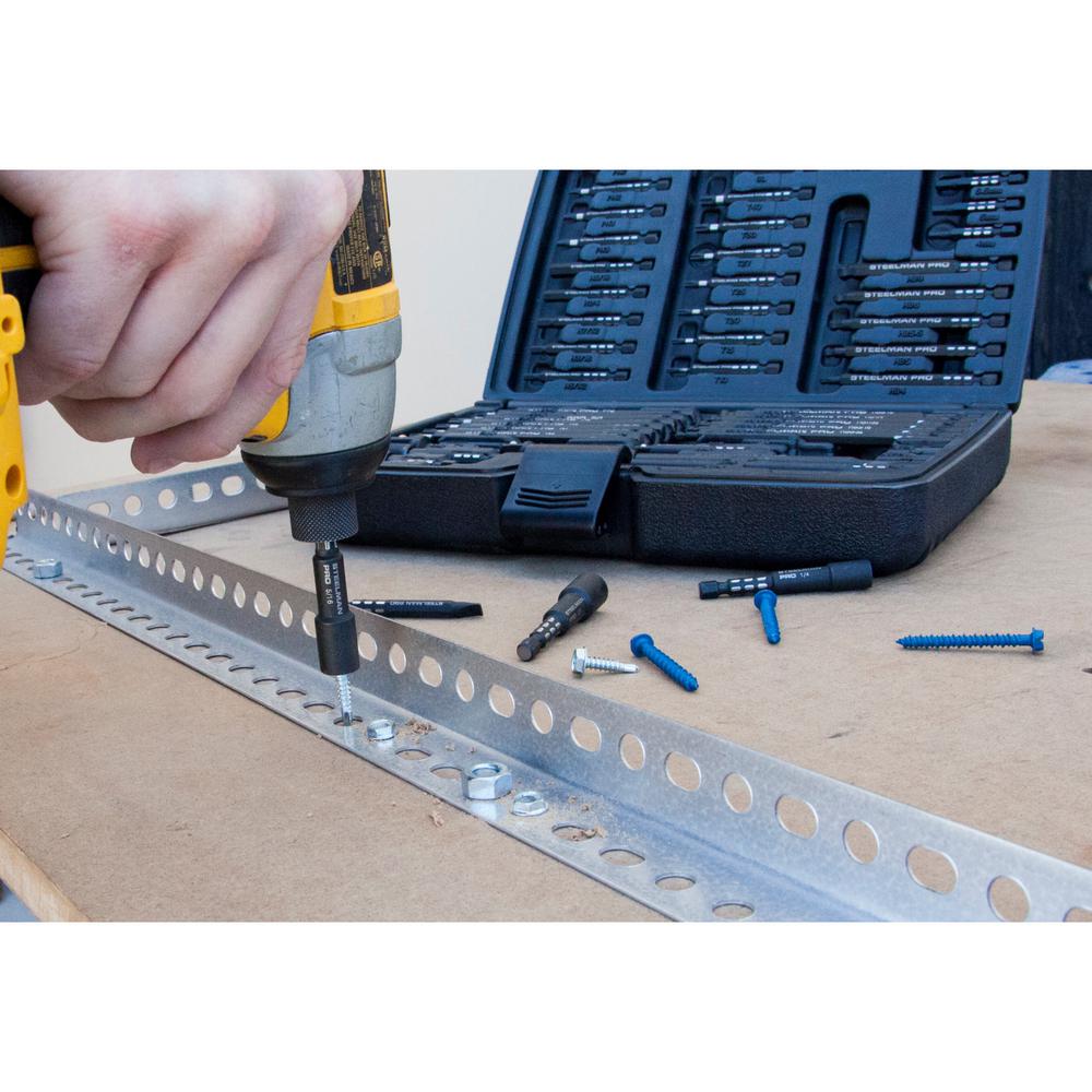 STEELMAN PRO Black Oxide Steel Impact Driver Bit Set (50-Piece)