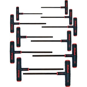 Eklind 9 in. Series Power-T T-Handle Ball-Hex Key Set with Pouch Sizes 5/64 in. to 3/8 in. (11-Piece)