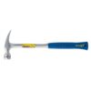 Estwing 22 oz. Solid Steel Framing Hammer with Curved Claw Milled Face and Shock Reduction Blue Vinyl Grip