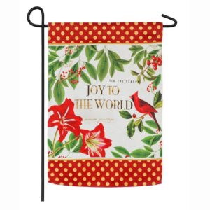 Evergreen 18 in. x 12.5 in. Christmas Cardinal Garden Suede Flag