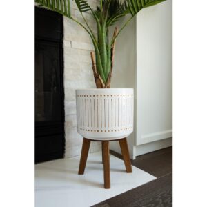 Flora Bunda 4 ft. Areca Palm in Ceramic Planter on Wood Stand