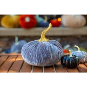 Flora Bunda 3 in. Halloween Black/Silver/White Plastic Pumpkins Fillers in PVC Gift Box (8-Pieces Per Box)
