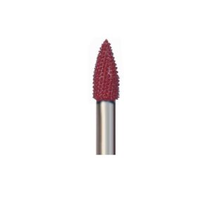 Foredom 3/8 in. x 3/4 in. Flame Shape Tungsten Carbide Wood Carving bur with 1/4 in. Dia. Shank