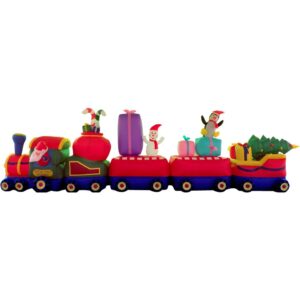 Fraser Hill Farm 6 ft. Santa Holding a Gift Christmas Inflatable