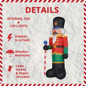 Fraser Hill Farm 10 ft. Nutcracker Christmas Inflatable with Lights