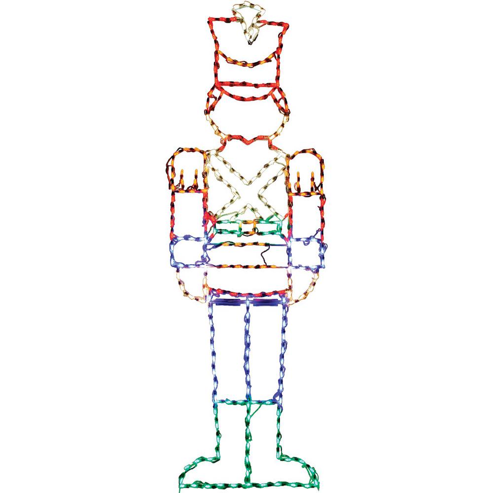 Fraser Hill Farm 6 ft. 272-Light Multi-Color Toy Soldier Novelty Light