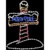 Fraser Hill Farm 48 in. Christmas North Pole Sign with LED Lights