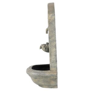 Sunnydaze Decor Seaside French Limestone Electric Powered Outdoor Wall Fountain