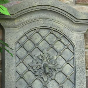 Sunnydaze Decor Rosette Resin French Limestone Solar Outdoor Wall Fountain