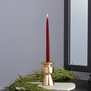 ROOT CANDLES 9 in. Dipped Taper Garnet Dinner Candle (Box of 12)