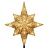 GE Holiday Classics 11 in. 16-Light Gold Glittered Bethlehem Star Tree Top