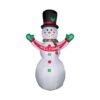 Glitzhome 12 ft. Lighted Inflatable Snowman with Welcome Decor