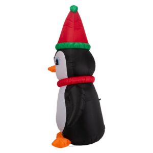 Glitzhome 8 ft. Lighted Inflatable Penguin Decor