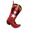 Glitzhome 20.69 in. H Hooked Stocking Red Boot