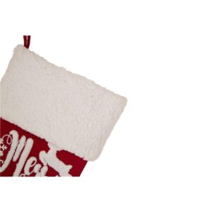 Glitzhome 21 in. H Fabric Stocking, in. Merry Christmas in