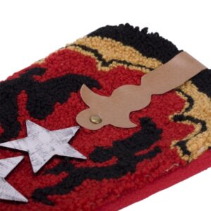Glitzhome 19.69 in. Polyester Hooked Red Boot Stocking (2-Pack)