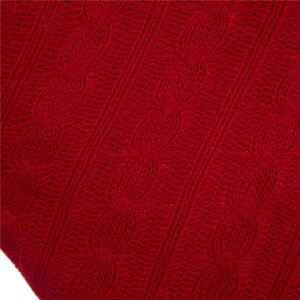 Glitzhome 20 in. Polyester Knitted Stocking with Faux Fur Cuff (2-Pack)